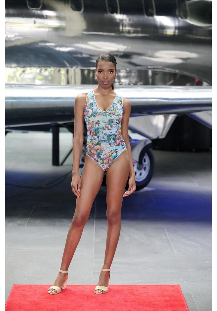 2025 Best-Selling Light-Permeable Quick-Drying Smart Swimsuit with Printed Design