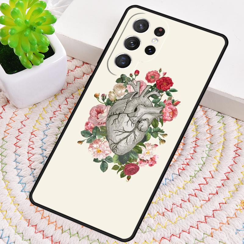 Medical Human Organs Heart Art Silicone Phone Case For Samsung Galaxy Note 10 Pro S26 S25 S24 S23 S22 S21 Plus Ultra Capa Cover