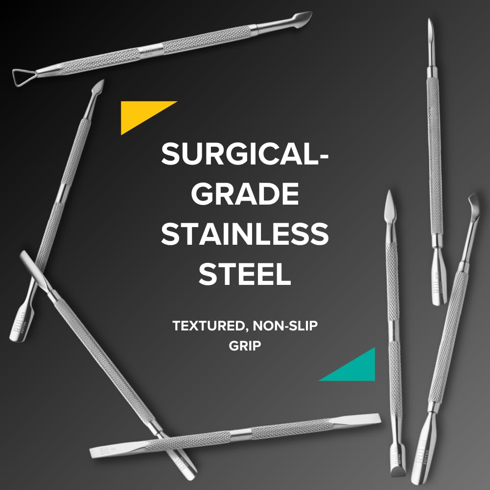 Rui Smiths Pro Cuticle Pusher Stainless Steel Manicure Tool Style 101 2-End - -