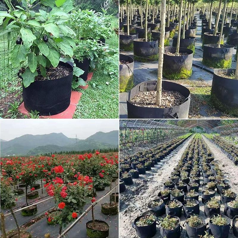 5PCS Vegetable Grow Bags Felt Planting Bag Potato Tomato Seeding Pots Flower Planting Nursery Pots Accessories