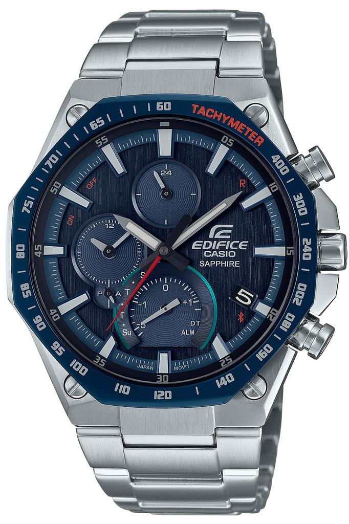 Casio Edifice Solar Super Slim High Spec Chronograph Uhr Silber EQB-1100XYDB-2AJF Herren