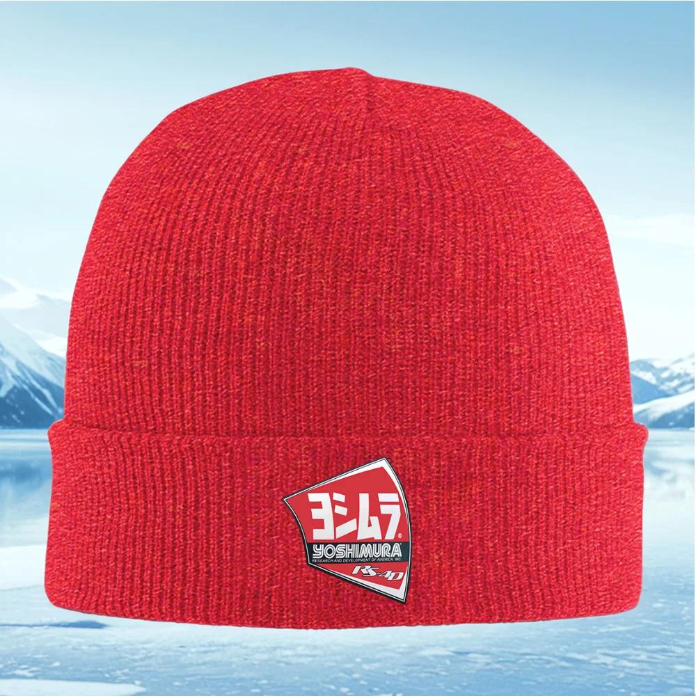 Logo Yoshimura exhaust RSD design Unisex Women Unisex Knitted Hat Beanie Pullover Cap Winter Thermal Warm Christmas Outdoor Cycli