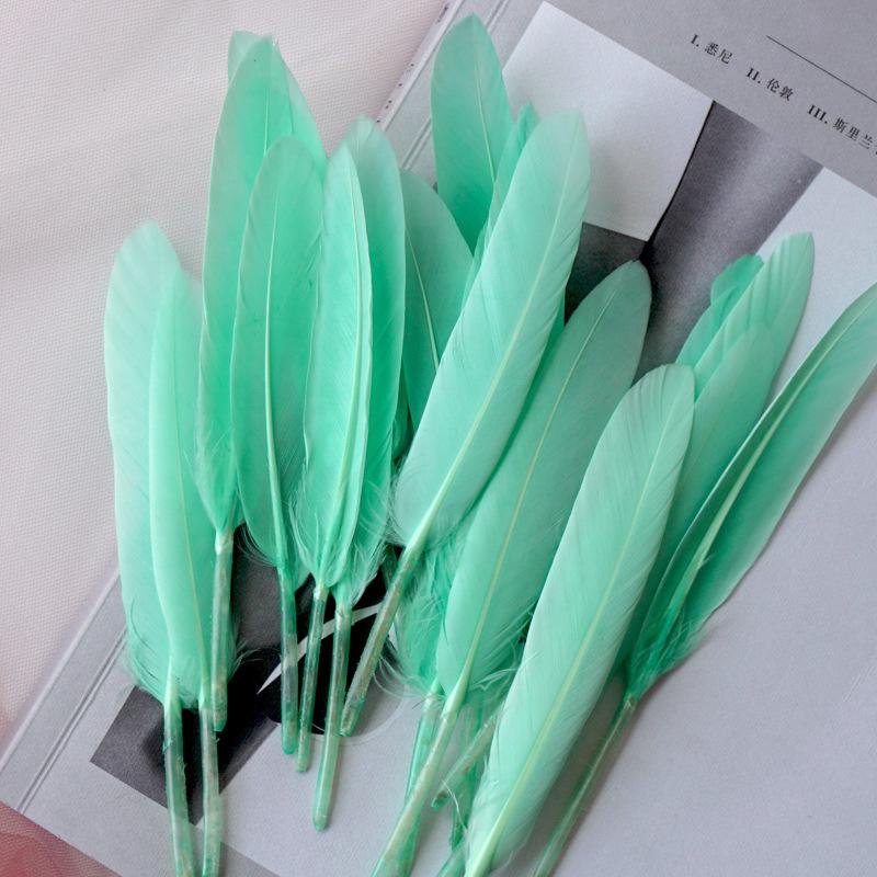 50Pcs Decorative Painting Feather Color Small Straight Knife Kindergarten Handmade Diy Decorative Wings Artwork Creative Art Materials