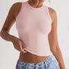 2025 Spring/Summer European and American Leisure Y2g Solid Sexy Thread Outer Wear Base Round Neck Top Vest Women Clothes