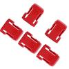 5Pcs Battery Mount Holder Stand Rack Battery Accessories Fit for Milwaukee M18 18VRed
