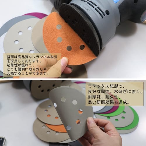 Aewio 28-Piece 125mm Waterproof Sandpaper, #1000 - #10000, Round, 8-Hole, for Sanding, Mirror Polishing, 1000, 2000, 2500, 3000, 5000, 7000, 10000, 4