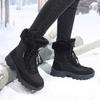 New Warm Plush Women's Snow Boots Fashion Outdoor Women Boots Platform Anti-Slip Hiking Boots Waterproof Winter Warm Ankle Boots
