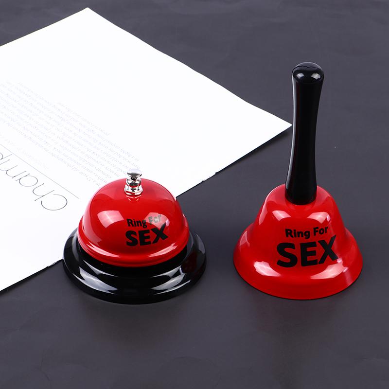 Red Metal Bell with Ring In Hand Manual Rattle Sex for Ring Party Decoration