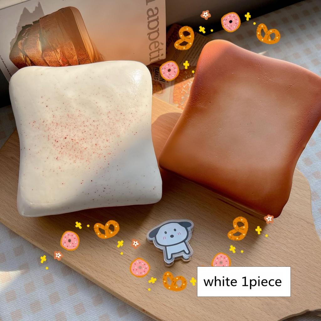Soft Simulated Toast Squeeze Stress Relief Toys Squishy Bread Squeeze Fidget Toys Decompression Slow Rebound Sensory Toy Adults