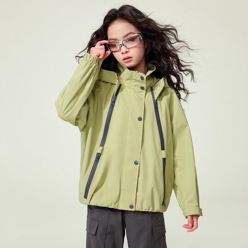 Mädchen Kapuzen-Winddichte Softshelljacke