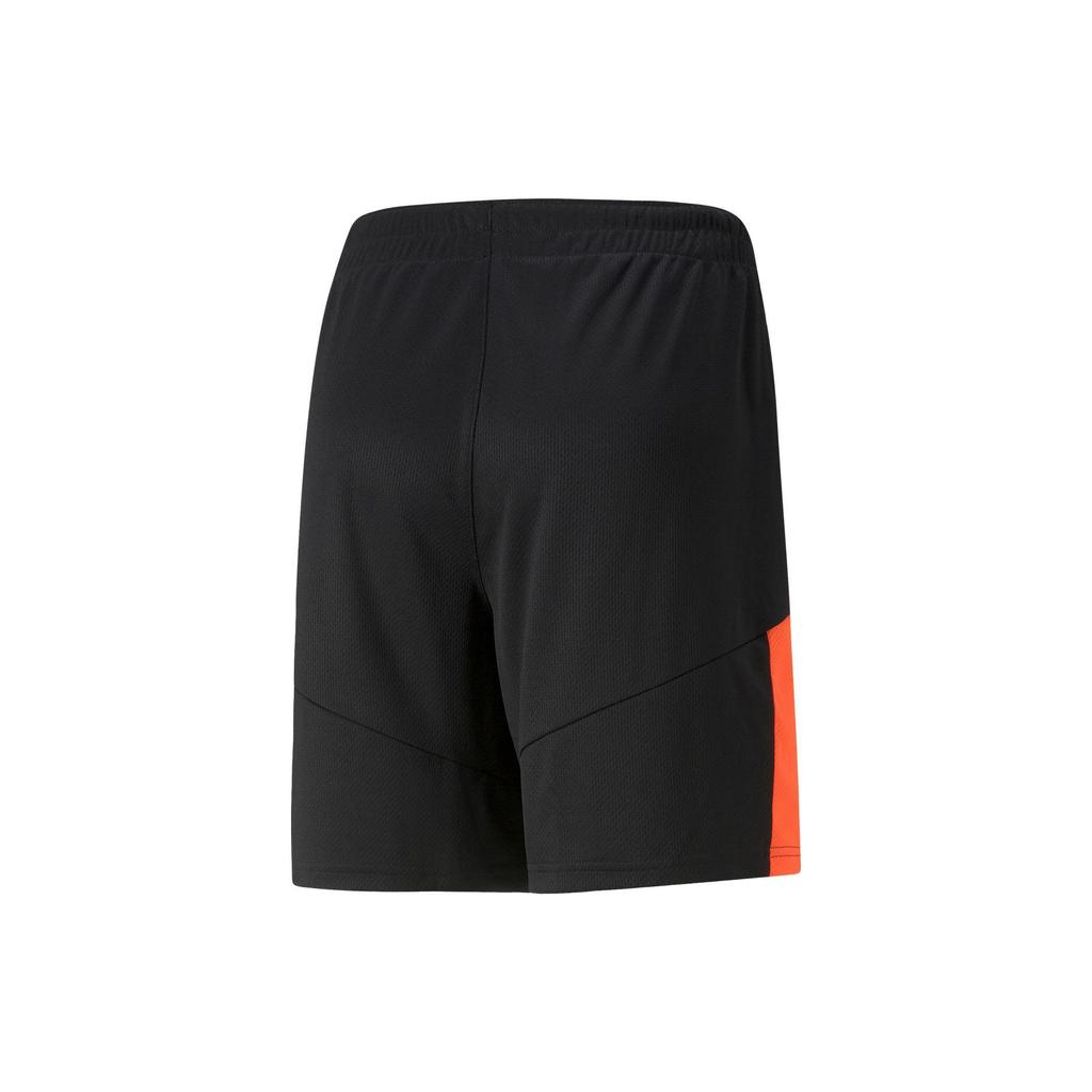Puma Logo Print Elastic Waist Slim Fit Straight Leg Sports Shorts Men Bottoms Black 658042-48
