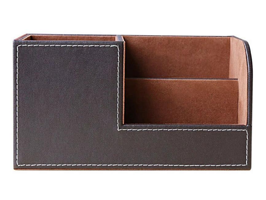 Stilvoller multifunktionaler Leder-Stifthalter & Schreibtisch-Aufbewahrungsbox Geschenk