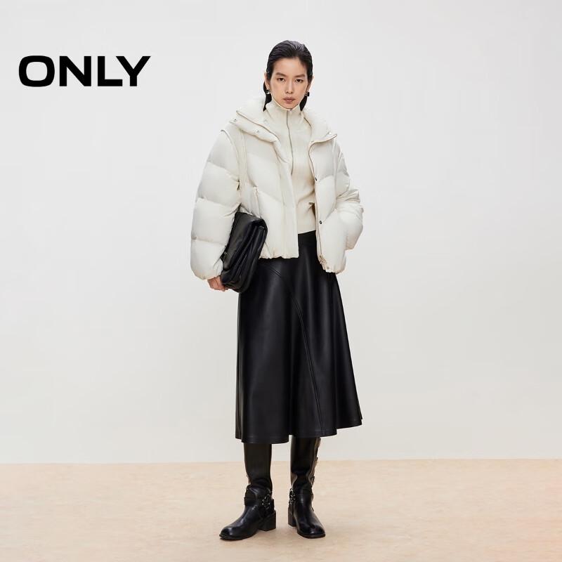 ONLY Women's 90% White Duck Down Windproof Cuffed Hem Jacket