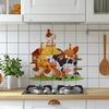Cartoon Farm Animals Wall Sticker PVC Self-Adhesive Removable for Kitchen Bedroom Living Room Background Wall Home Decor Art