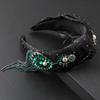 Fashion Headpiece, Baroque Fabric, Diamond Tard, Tassel Knotted Headband, Beautiful Hair Accessory For Women'S Party