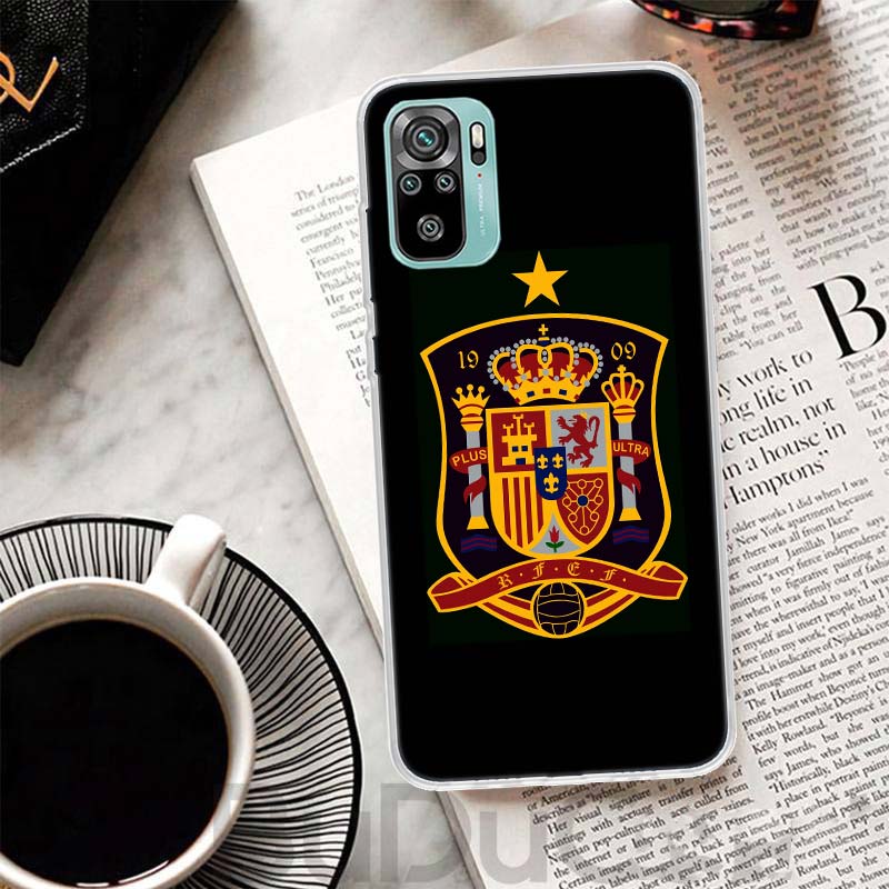 Spain Coat Of Arms Flag Cover For Xiaomi Redmi Note 14 13 12S 12 11 Pro Plus Phone Case 11S 10S 10 11E 11T 14Pro 13Pro Print Coq