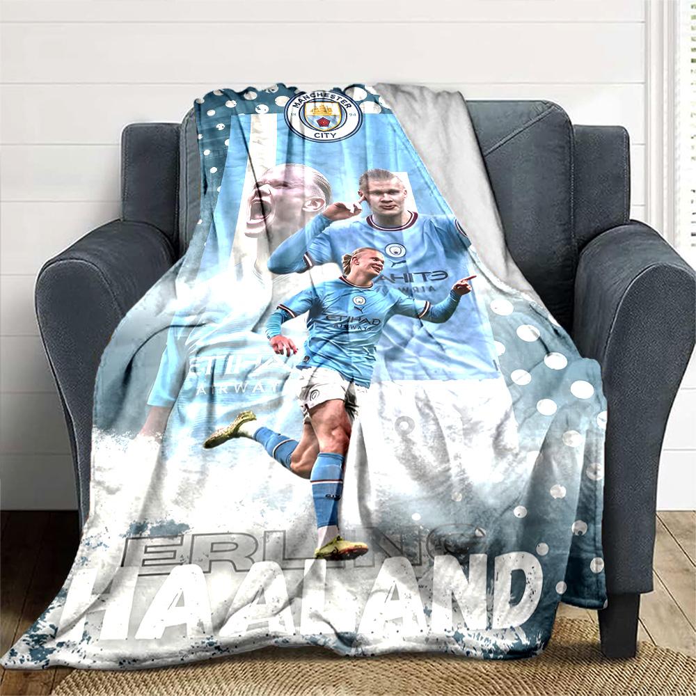 1pc Haaland13 Blanket, Gift, for Men and Women, Soft Blanket, Good for Sofa Bed Couch Travel, Lightweight Flannel Blanket