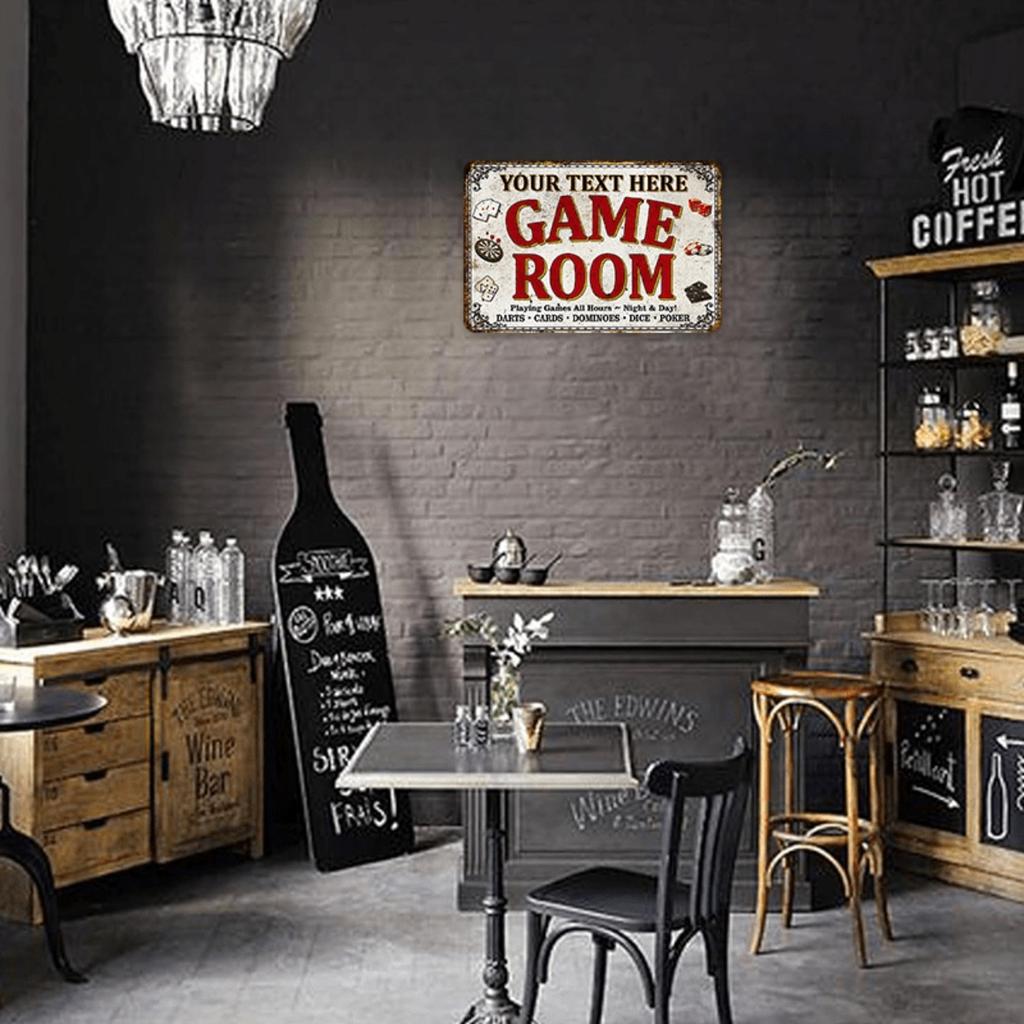 Custom Metal Sign Game Room Decor Man Cave Bar Pub Garage Indoor Outdoor Tin Sign
