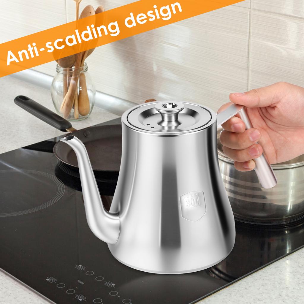 2L Stainless Steel Tea Pot with Removable Infuser Large Capacity Cold Water Kettle Liquid Seasoning Container Kitchen Teaware