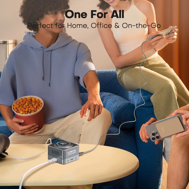 QOOVI 4 In 1 PD 240W Magnetic Suction Anti Winding USB C To C Fast Charger Cable Data Charging Wire for iPhone 16 Laptop Samsung