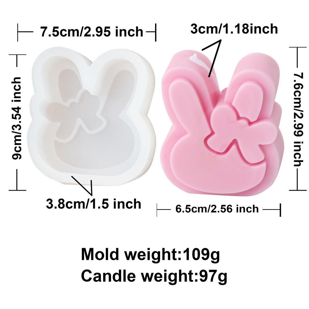 Easter Embossed Egg Flower Rabbit Candle Silicone Mold DIY Animal Bunny Scented Soap Plaster Making Mould Home Decor
