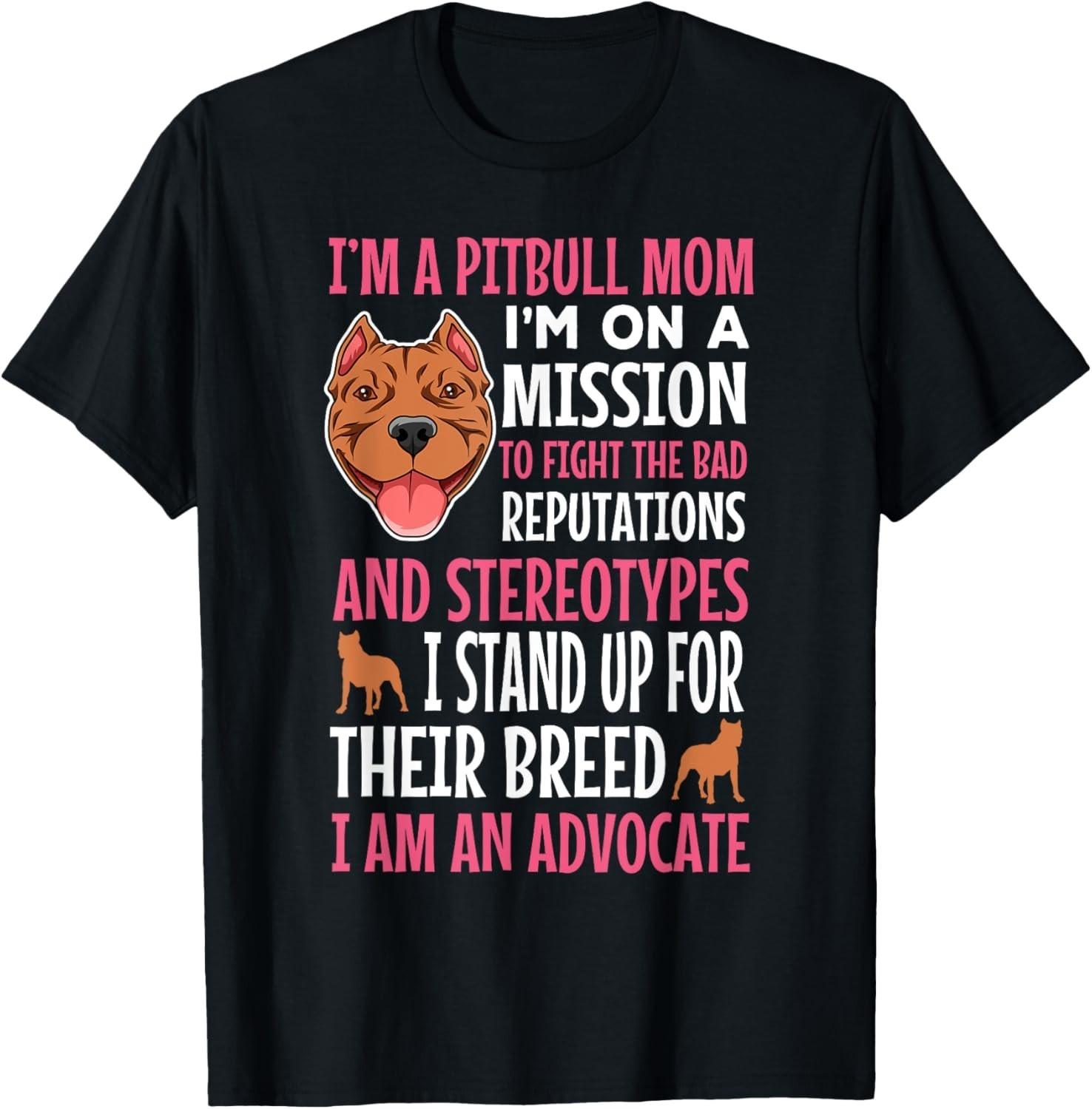 Pitbull Mom Pit Bull Terrier Owner Pibble Mama Mother_s Day T-Shirt S