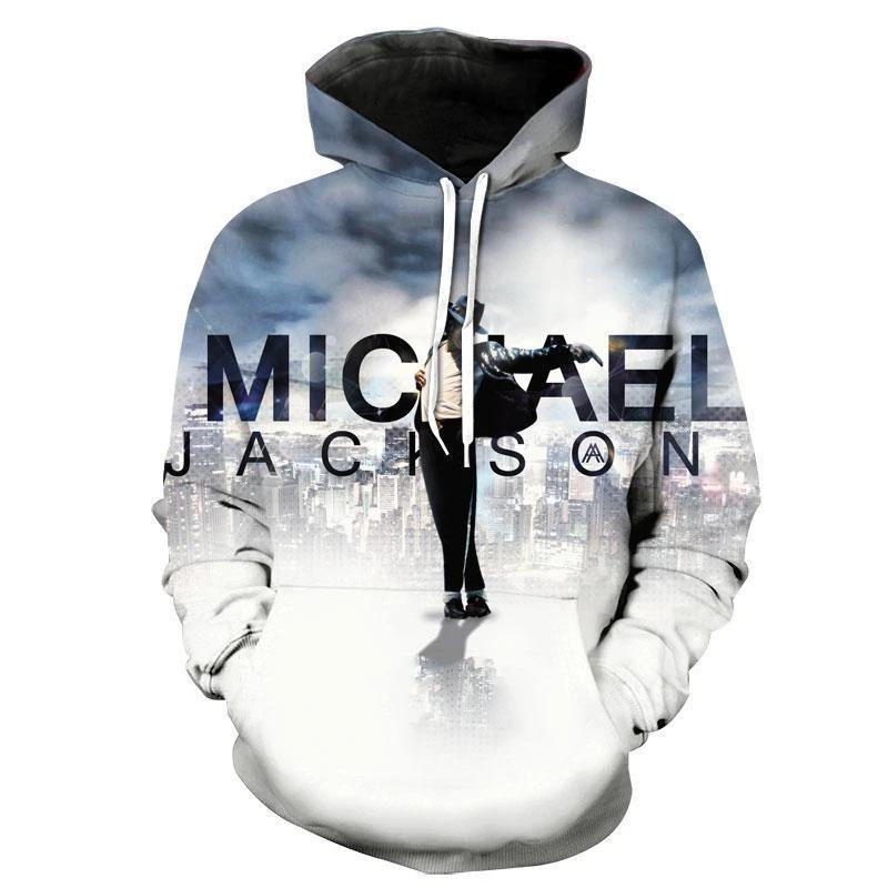 PLstar Cosmos PopStar Kral Şarkıcı Michael Jackson Hiphop Yeni Moda Kapüşonlu Üst Unisex 3D Baskı Fermuarlı/Kapüşonlular/Sweatshirtler/Ceket 10