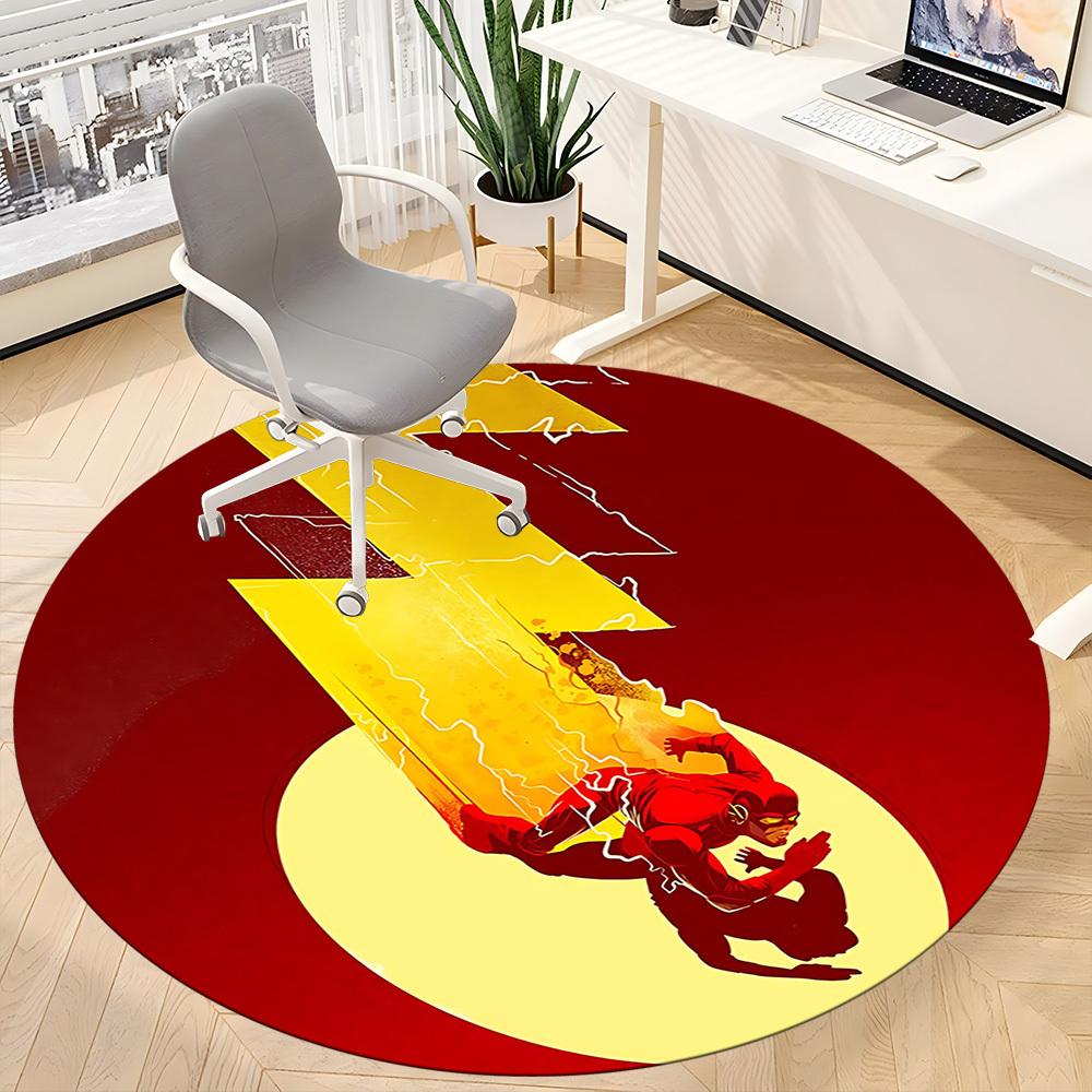 1pc Flash Speed Office Round Area Rug, Under Office Chairs Bedroom Living Room Home Decor, Room Deco, Available In Various Sizes