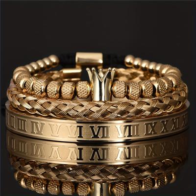 1pc Men's Stainless Steel Open Adjustable Bracelets Couple Jewelry Gift