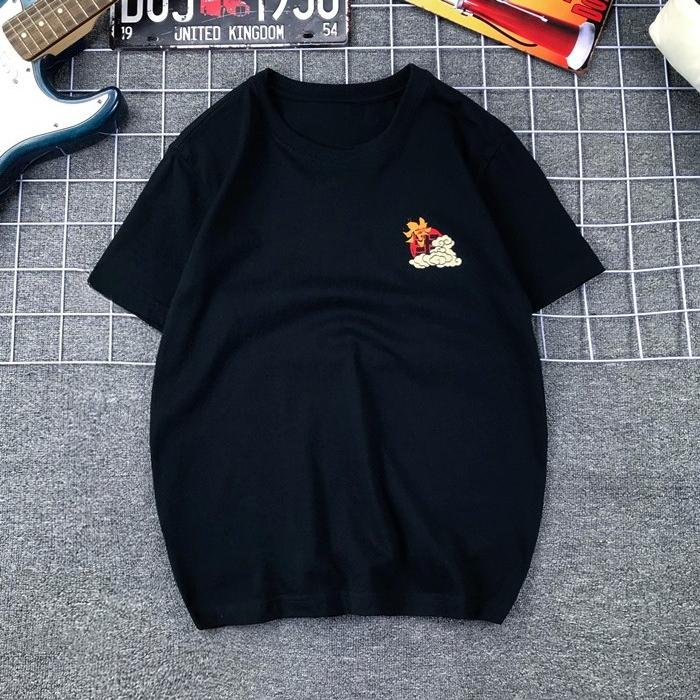 Japanese Trendy Brand Ukiyo-e Painted Carp Retro Hip-hop Loose Large Size Cotton Short-sleeved T-shirt for Men and Women