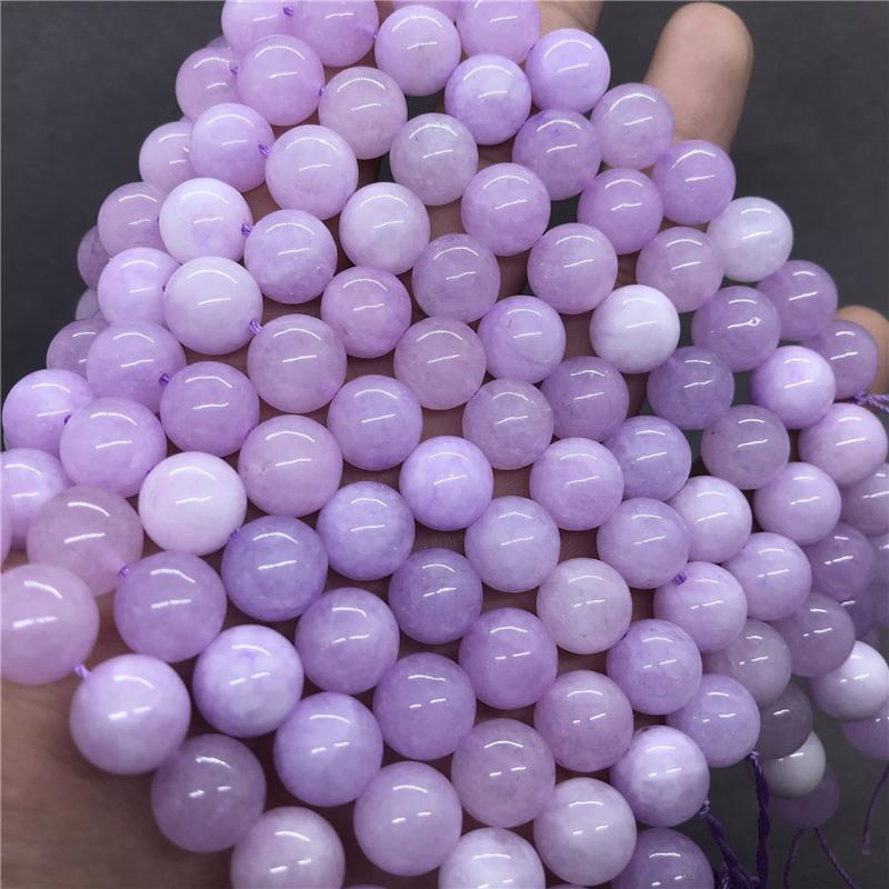 

Натуральный фиолетовый халцедон круглые свободные бусины DIY браслет ожерелье ювелирные изделия 10mm-20pcs