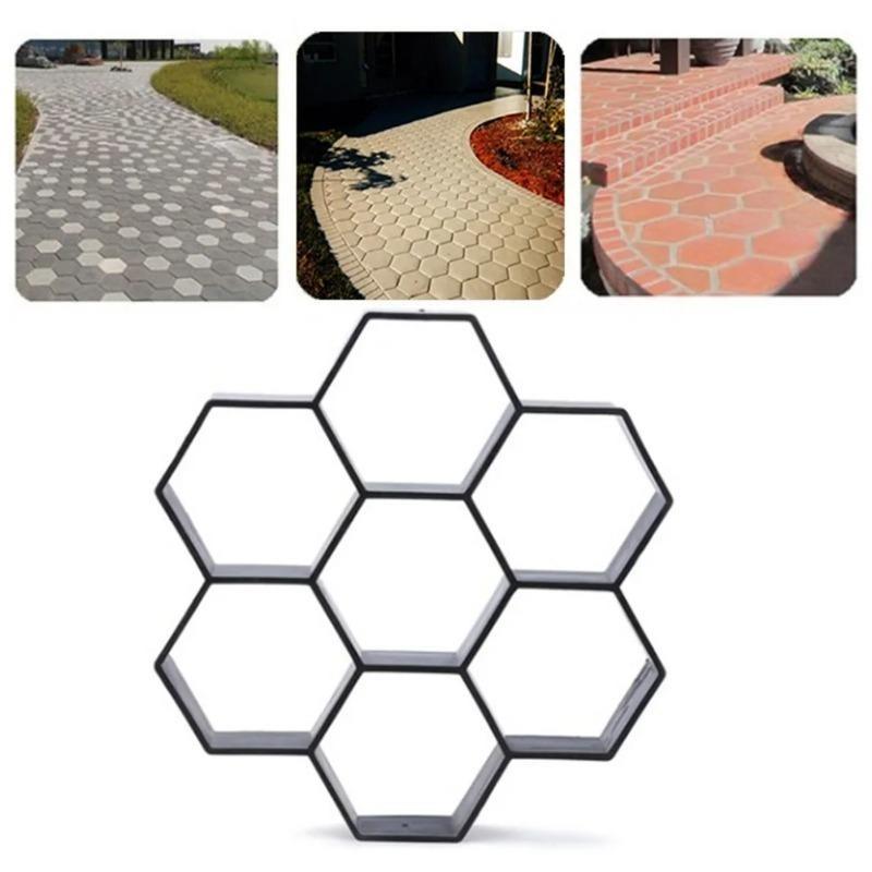 DIY Caminho Maker Moldes de Pavimentação Pedra Tijolo Concreto Molde Concreto Cimento Caminhada Jardim Caminho Pavimentação Pavimentação Pavimentação Pátio Moldes Reutilizáveis Paviment