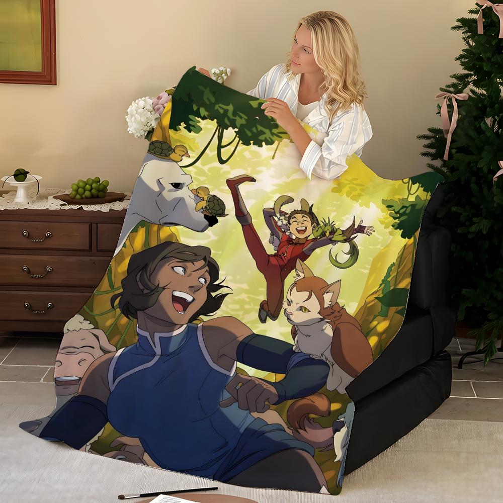 Animation T-The L-Legend O-Of K-Korra Throw Flannel Blanket, Soft Warm, Durable & Washable Cute Cool