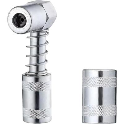 90-degree Grease Coupler Adapter, Robust Steel Grease Coupler Adapter with Sleeve, Suitable for Confined Spaces, Grease Gun Lubrication Tool.