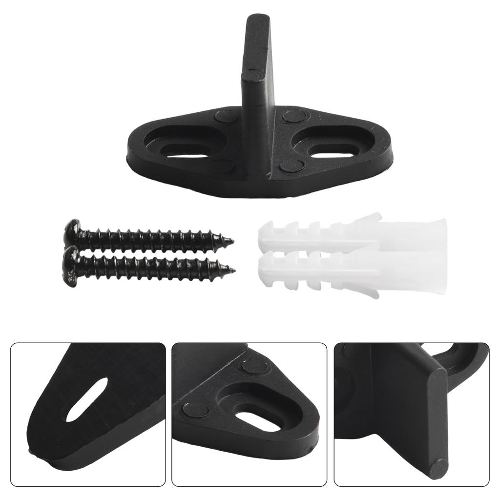 Classic Black Adjustable Barn Door Guide Barn Door Floor Guide