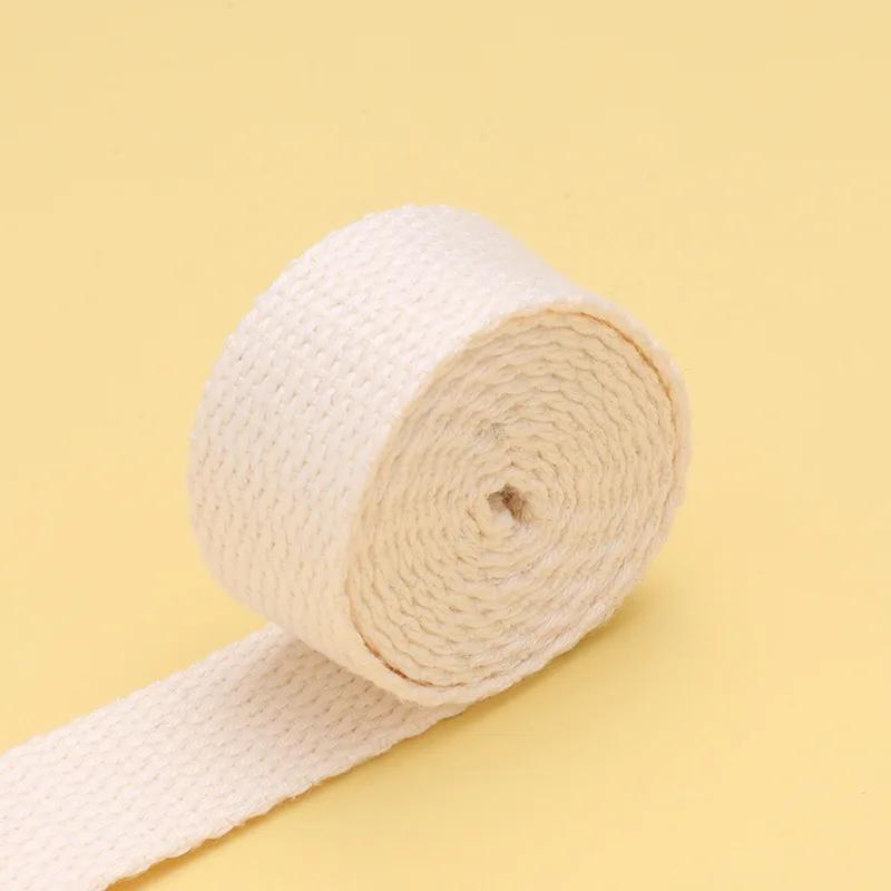 20-50mm 2mm Thick Cotton Webbing Tapes Canvas Webbings Ribbon for Sewing Clothing Belt DIY Bags Strap Band Accessories 10Meters