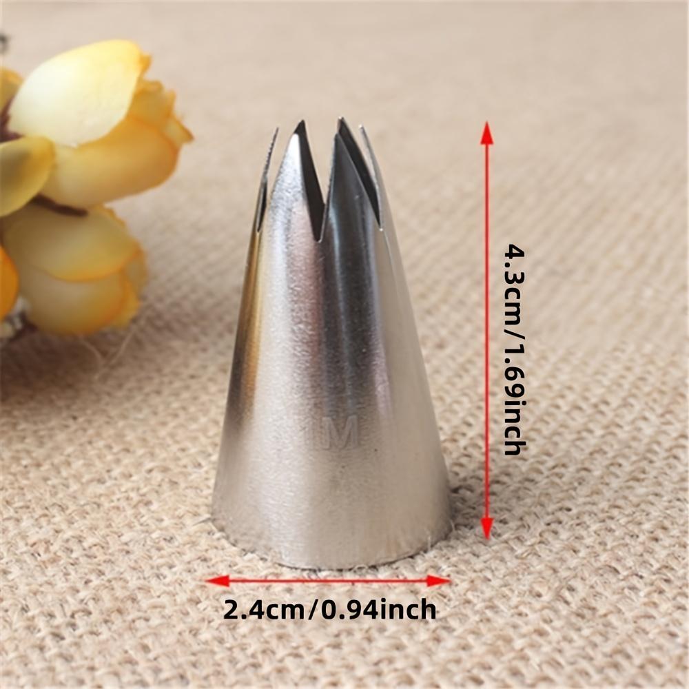 1 Stück, mittelgroße Spritztülle aus Edelstahl in Rosenform für perfektes Glasieren und Dekorieren – ideal für Cupcakes