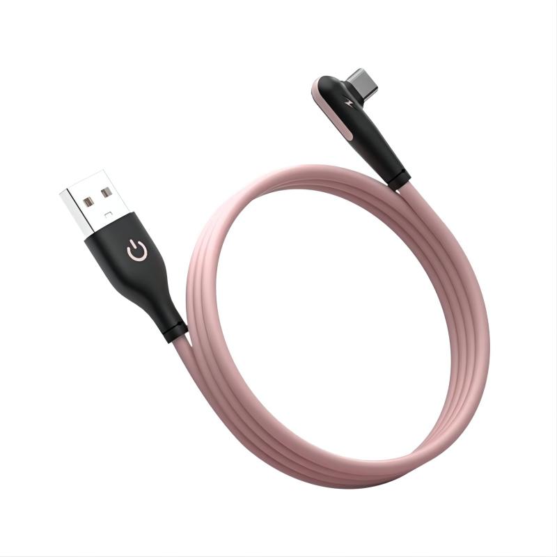 0.25M 1M 1.5M 2M Different Lengths To Accept Customization 3A 90 Degree Usb Cable Usb a To Usb C Gaming Fast Charging Cable