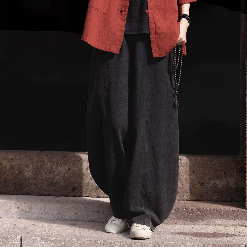 Women's New Arrival Spring Cotton Linen Casual Zen Meditation Pants