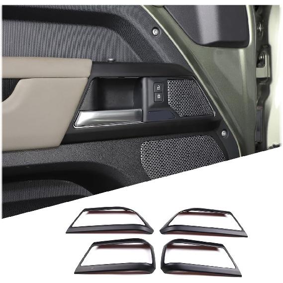

PIUGILH Door Inner Grab Handle Cover Compatible with Land Rover Defender 110 2020 2021 2022, Door Handle Frame Decor Trim Interior Accessories (Oak матовый черный
