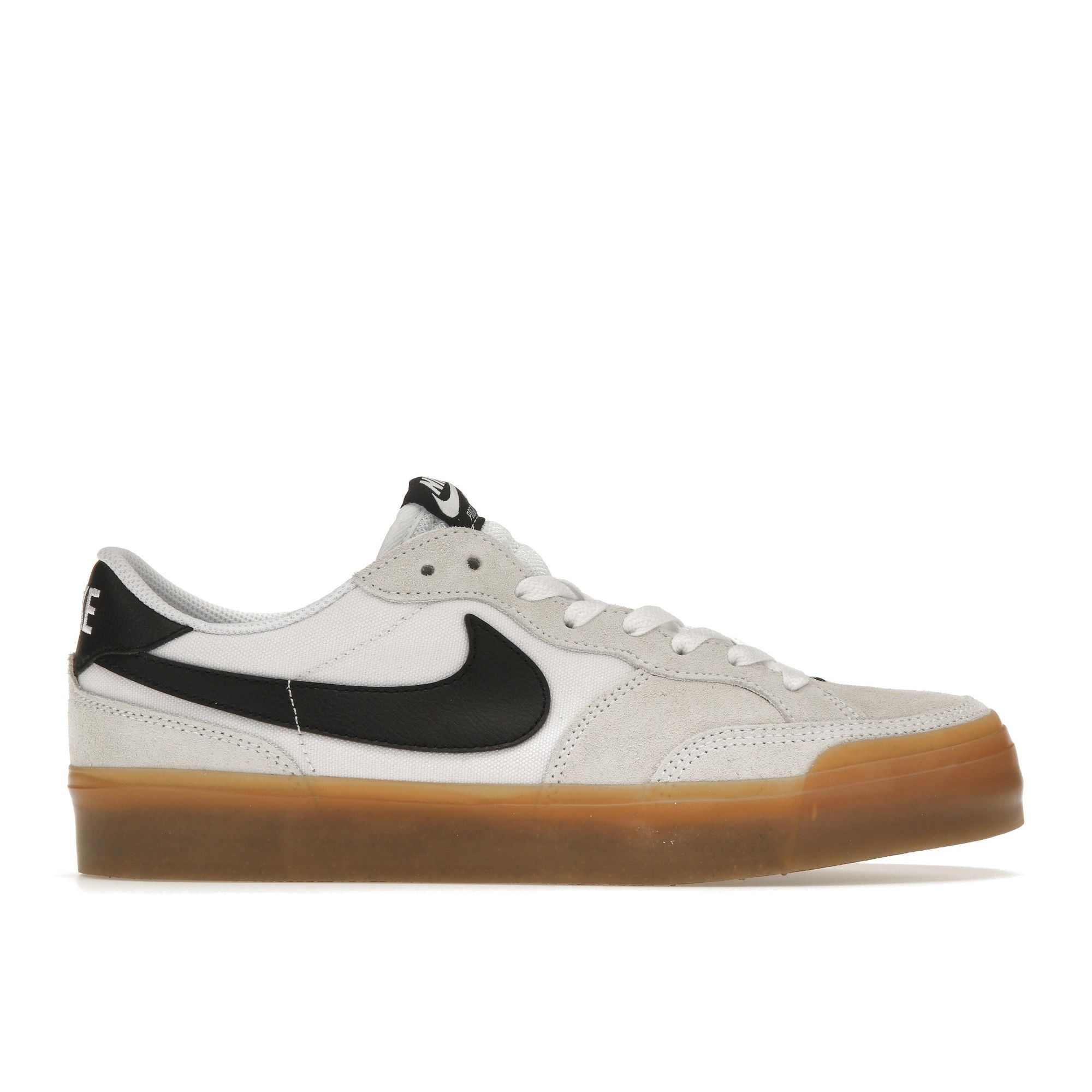 

Nike SB Pogo White Black Gum Light Brown Women s Skate Shoes DR9114-101 37.5