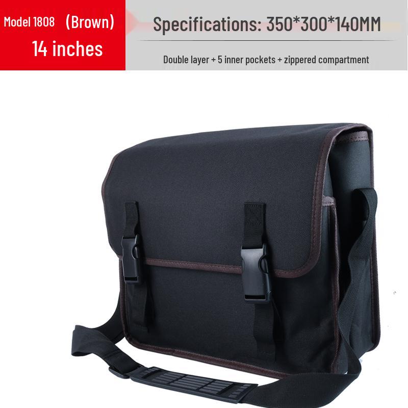 Durable Canvas Electrician Tool Bag - Multifunctional, Thickened Hardware Storage