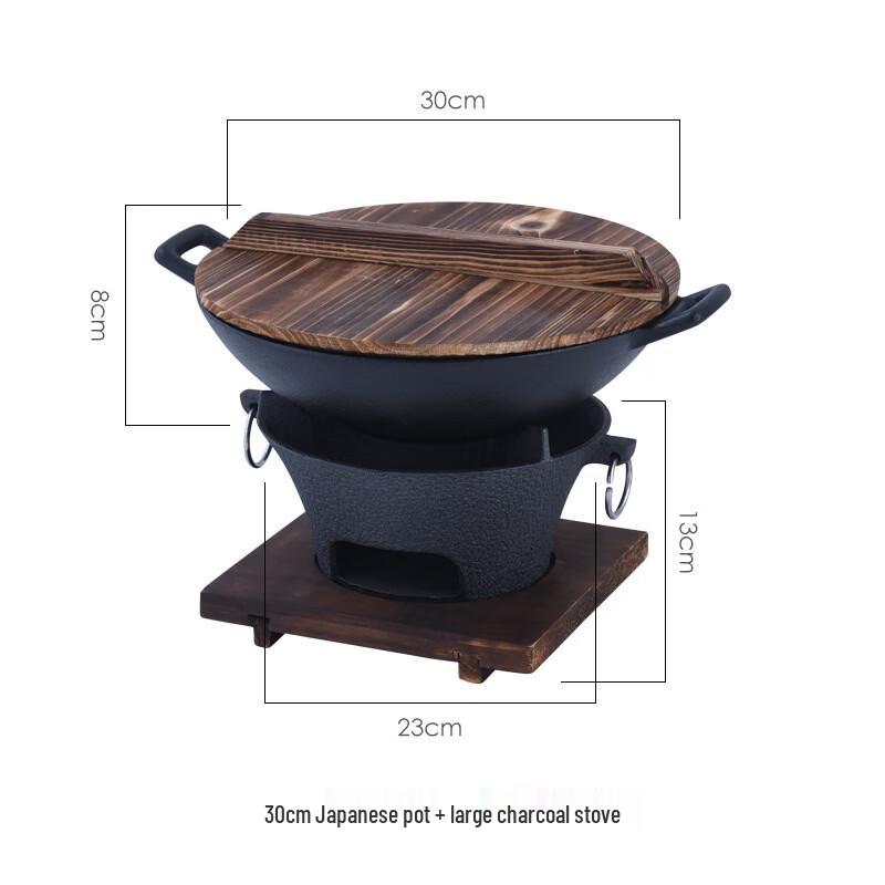 ZISIZ 30см Чугунный Угольный Горячий Горшок Набор