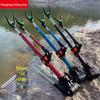 Black King Kong Dual-Purpose Telescopic Fishing Rod Bracket with 17mm Ground Plug