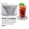 10 Stück Filzuntersetzer, wärmeisolierend, wasserabsorbierend, Verbrühschutz, Tischschutz, Tasse, Trinkflasche, rutschfeste Tischsets