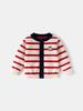 Baby Boys' Red Striped Wool Knit Cardigan Sweater for Spring