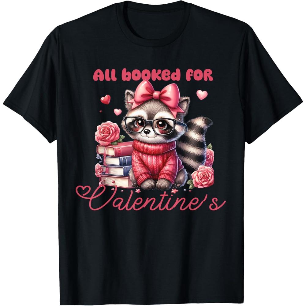 Reading Teacher Valentine s Day All Booked for Valentines Cotton Men T Shirt 3XL чёрный
