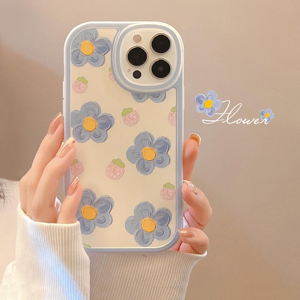 Strawberry Flower 16 Suitable for Iphone15pro Max Apple 11 Mobile Phone Case 14 Women Xr Protection Set