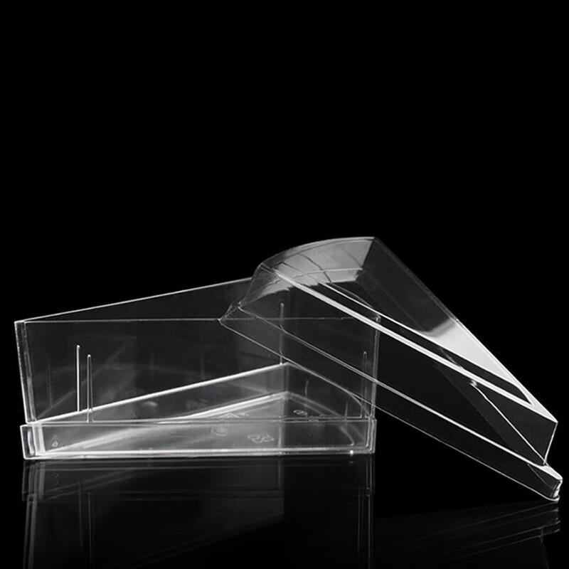 Disposable Triangular Plastic Dessert Cups with Lids