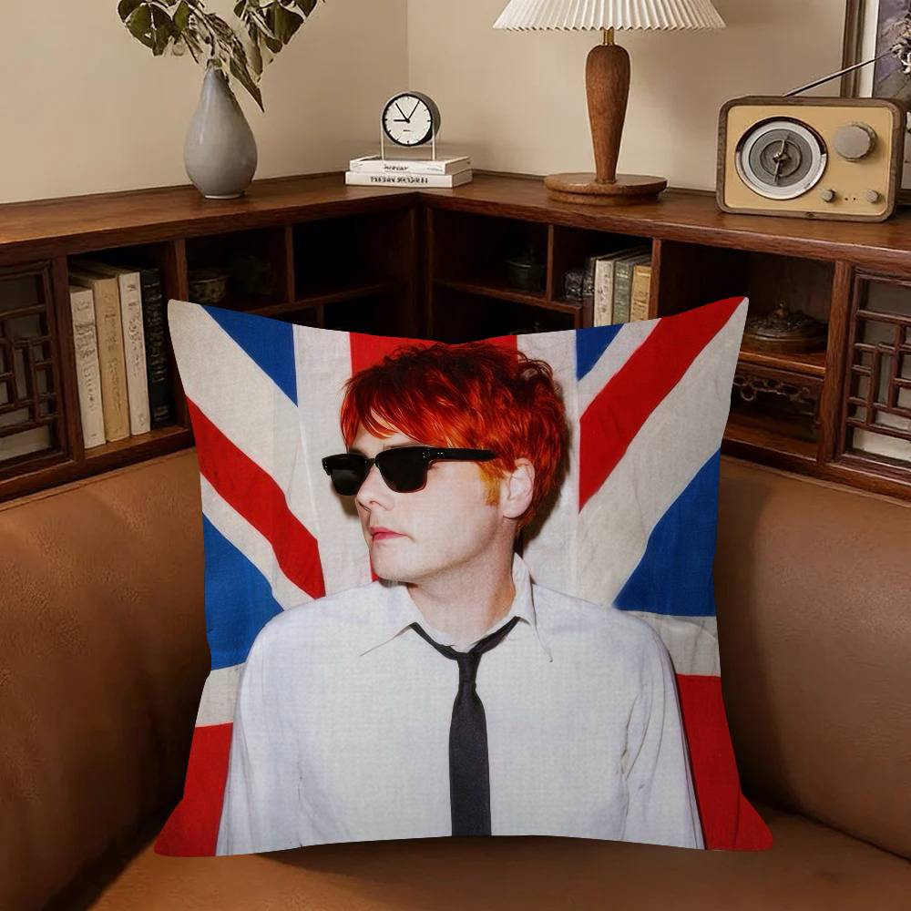 Singer GGerard Way   Cushion Cover Pillowcase Upholstery Sofa Throw Pillow Home Decor Pillowcas